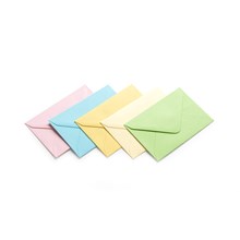 Galeria Papieru obálky mix pastelové 70x100mm, 130g, 50ks