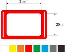 Kalendářová okénka 3p, 20x31, 320mm, červená, gumička